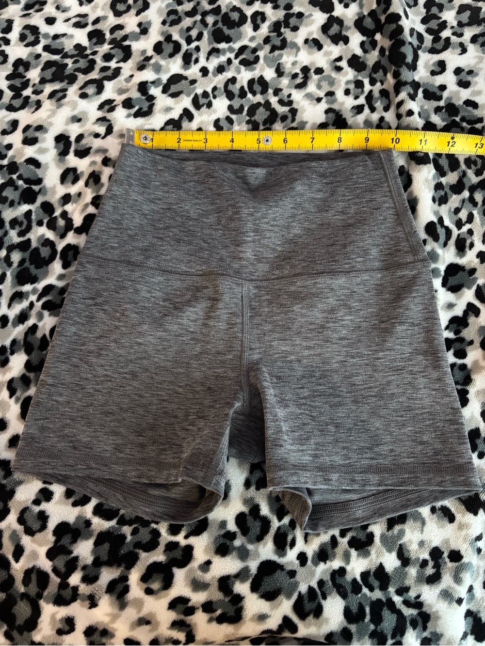 High-Waist Gray Women’s Active Shorts